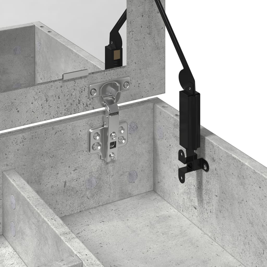 vidaXL Μπουντουάρ με Καθρέφτη Γκρι Σκυροδέματος 73x46,5x120 εκ.