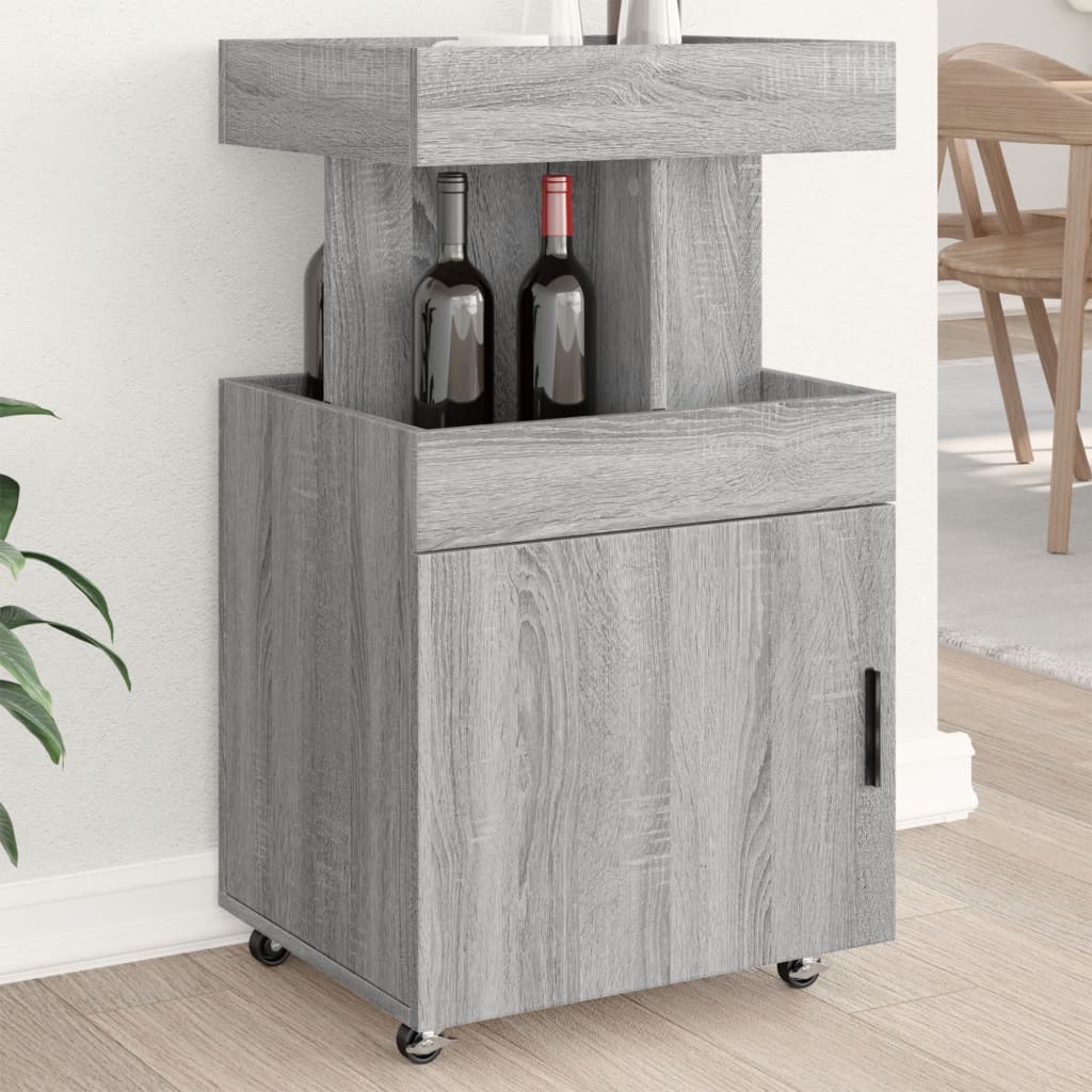 vidaXL Τρόλεϊ Μπαρ Γκρι Sonoma 50x41x89 εκ. Επεξ. Ξύλο