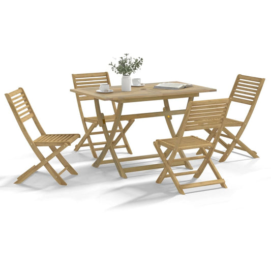 vidaXL Σετ Τραπεζαρίας Κήπου 5 Τεμαχίων από Μασίφ Ξύλο Ακακίας