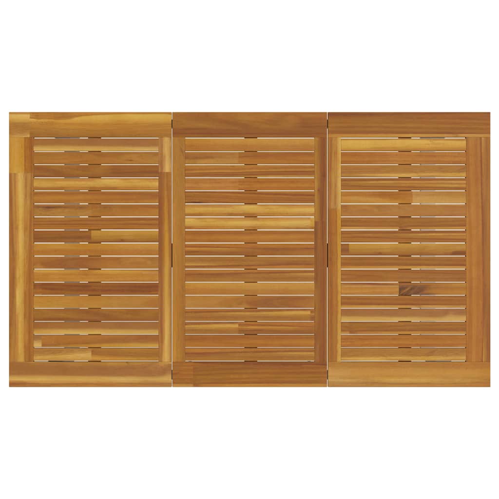 vidaXL σετ τραπεζαρίας κήπου 5 τεμαχίων γκρι ατσάλι και συμπαγές ξύλο ακακίας