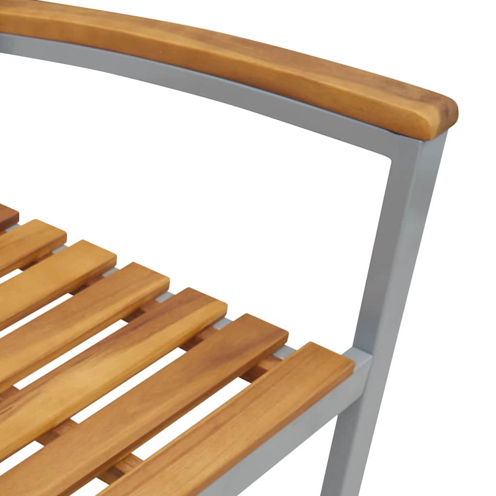 vidaXL Σετ Τραπεζαρίας Κήπου 5 Τεμαχίων Ξύλου Teak και Αλουμινίου