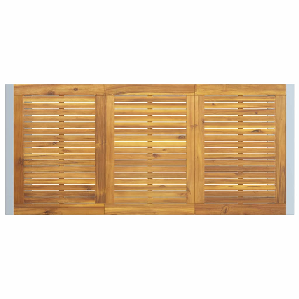 vidaXL Σετ Φαγητού Κήπου 7 Τεμ από Στερεό Ξύλο Ακακίας και Μέταλλο