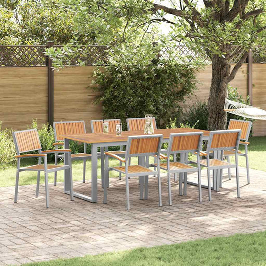 vidaXL Στοιβαζόμενη Καρέκλα 8 pcs Καφέ 56 x 57 x 87 εκ