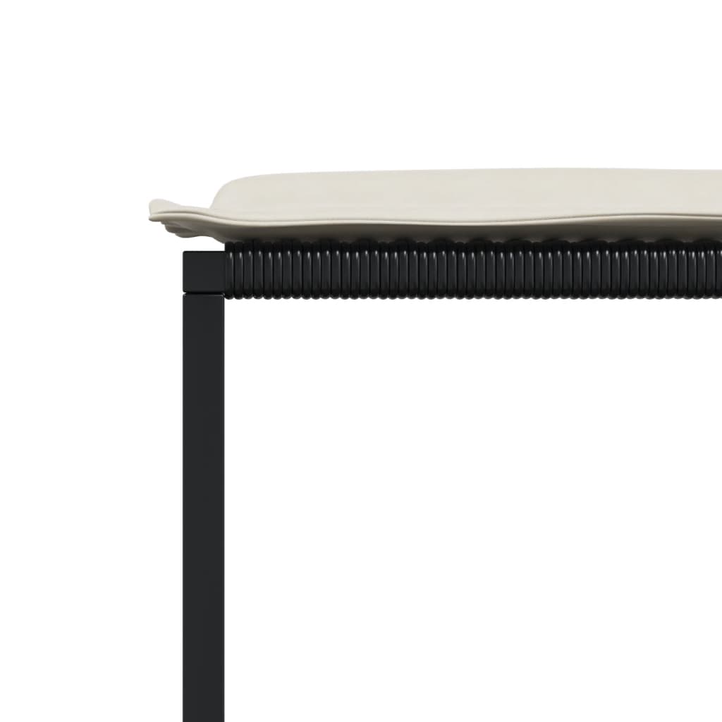 vidaXL Σετ Τραπεζαρίας Κήπου 17 τεμ Μαύρο από Συνθ. Ρατάν με Μαξιλάρια