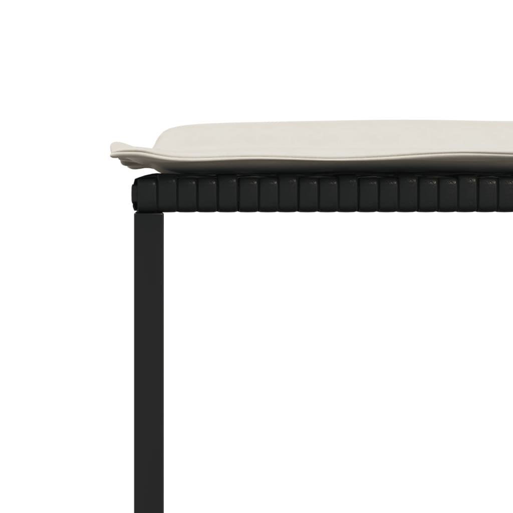 vidaXL Σετ Τραπεζαρίας Κήπου 9 τεμ Μαύρο από Συνθ. Ρατάν με Μαξιλάρια