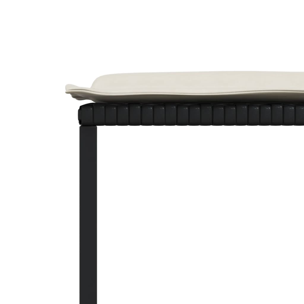 vidaXL Σετ Τραπεζαρίας Κήπου 13τεμ. Μαύρο από Συνθ. Ρατάν με Μαξιλάρια