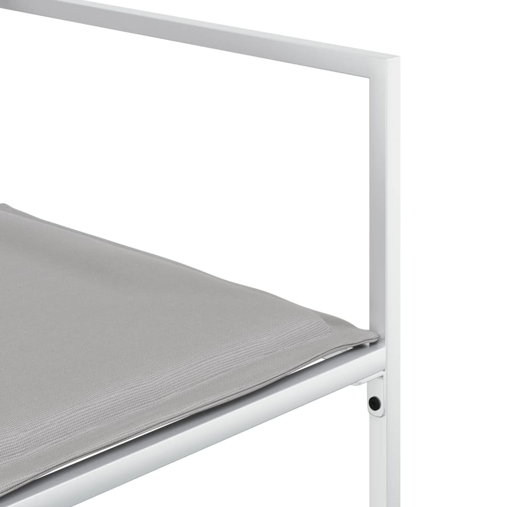 vidaXL Σετ Τραπεζαρίας Κήπου 13 τεμ. Λευκός από Textilene με Μαξιλάρια