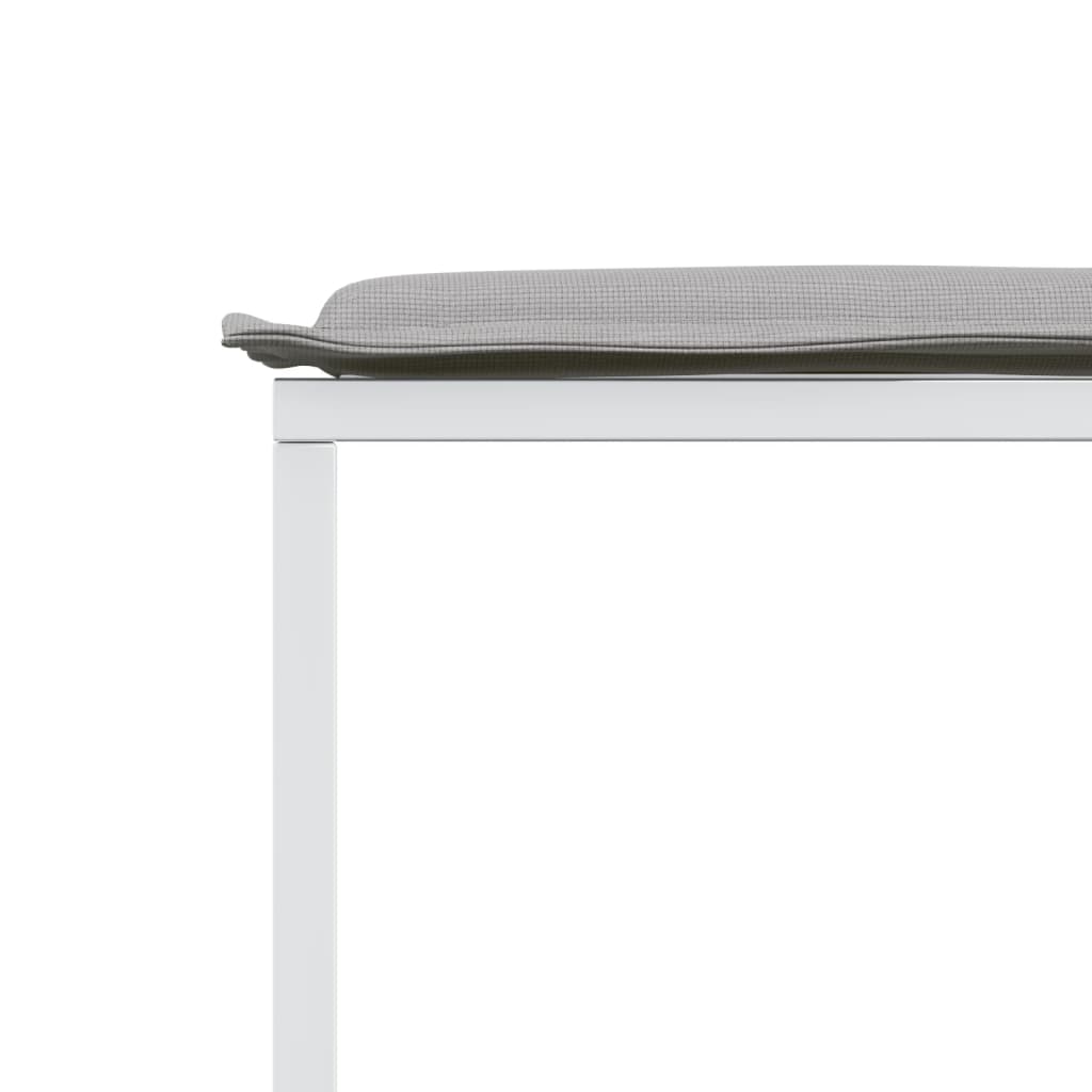 vidaXL Σετ Τραπεζαρίας Κήπου 15 τεμ. Λευκός από Textilene με Μαξιλάρια