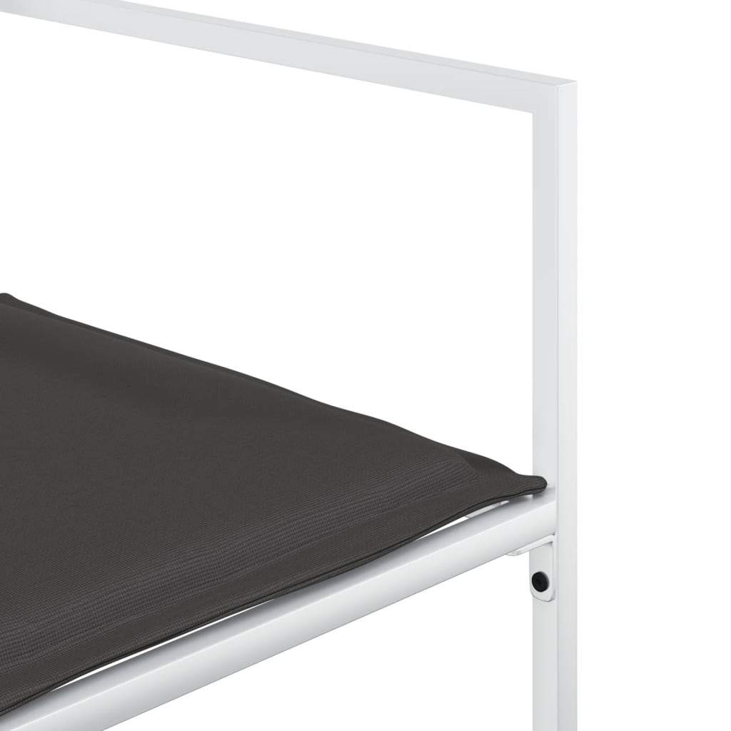 vidaXL Σετ Τραπεζαρίας Κήπου 7 τεμ. Λευκός από Textilene με Μαξιλάρια