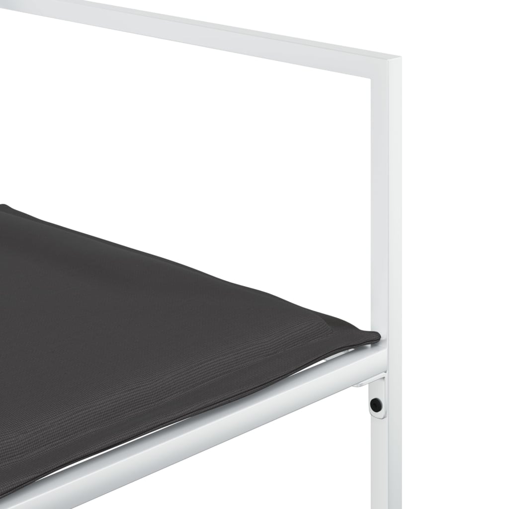 vidaXL Σετ Τραπεζαρίας Κήπου 11 τεμ. Λευκός από Textilene με Μαξιλάρια