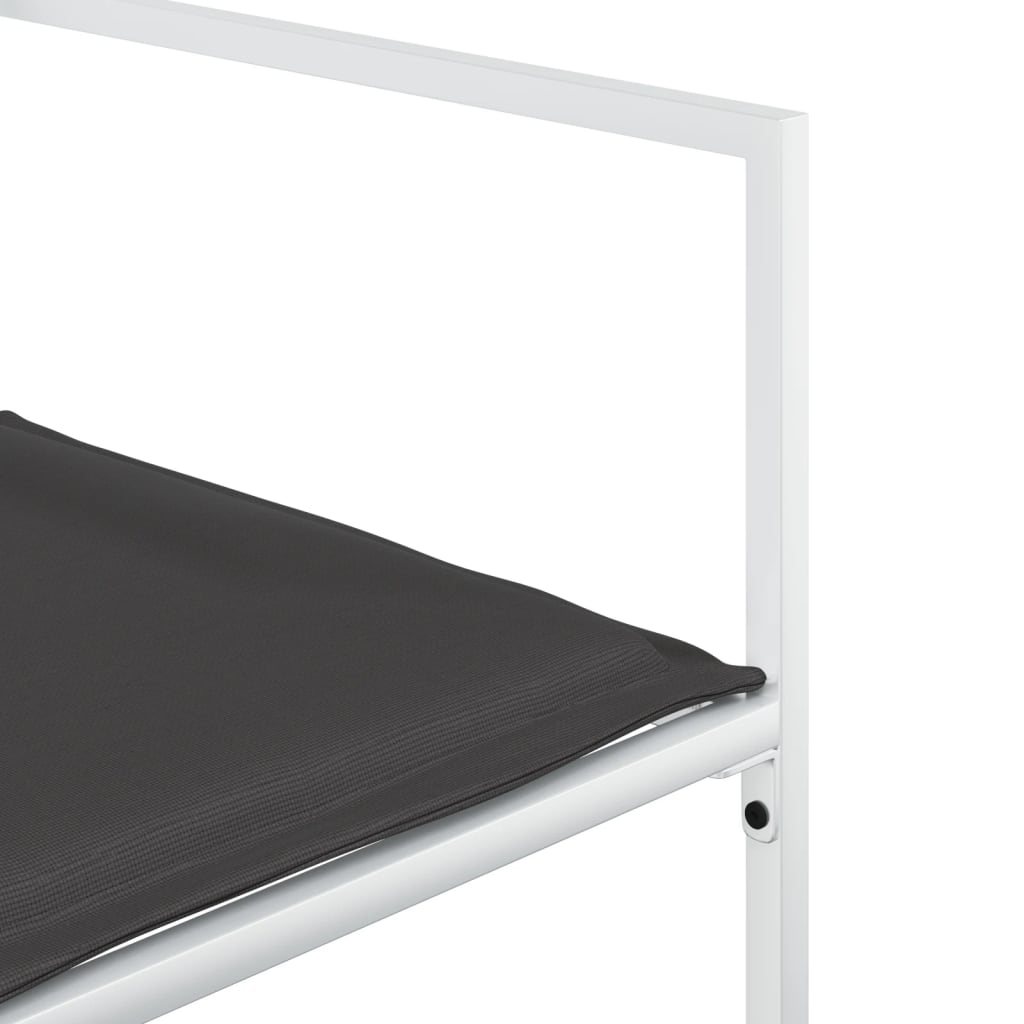 vidaXL Σετ Τραπεζαρίας Κήπου 11 τεμ. Λευκός από Textilene με Μαξιλάρια