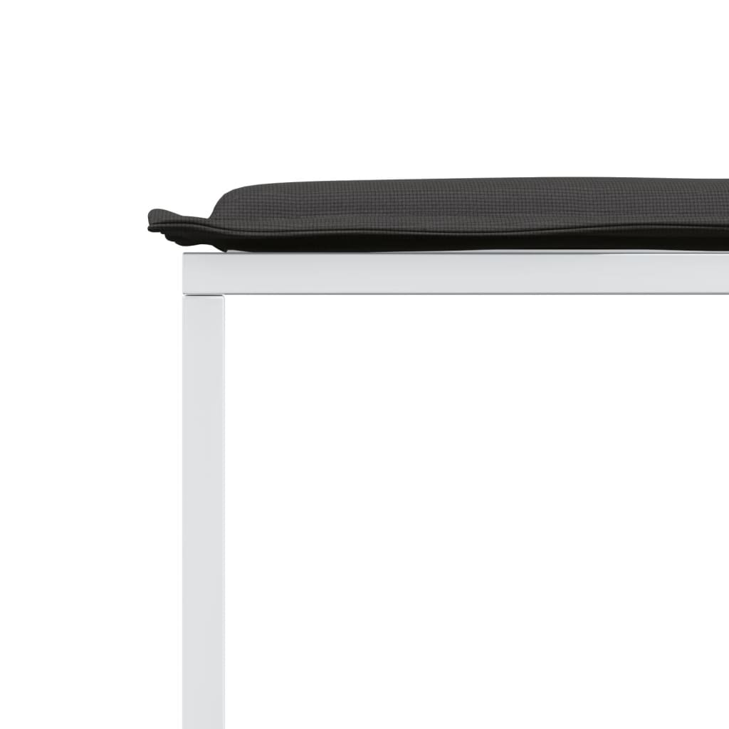 vidaXL Σετ Τραπεζαρίας Κήπου 11 τεμ. Λευκός από Textilene με Μαξιλάρια