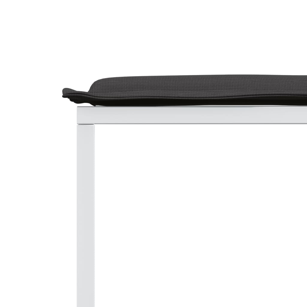 vidaXL Σετ Τραπεζαρίας Κήπου 15 τεμ. Λευκός από Textilene με Μαξιλάρια