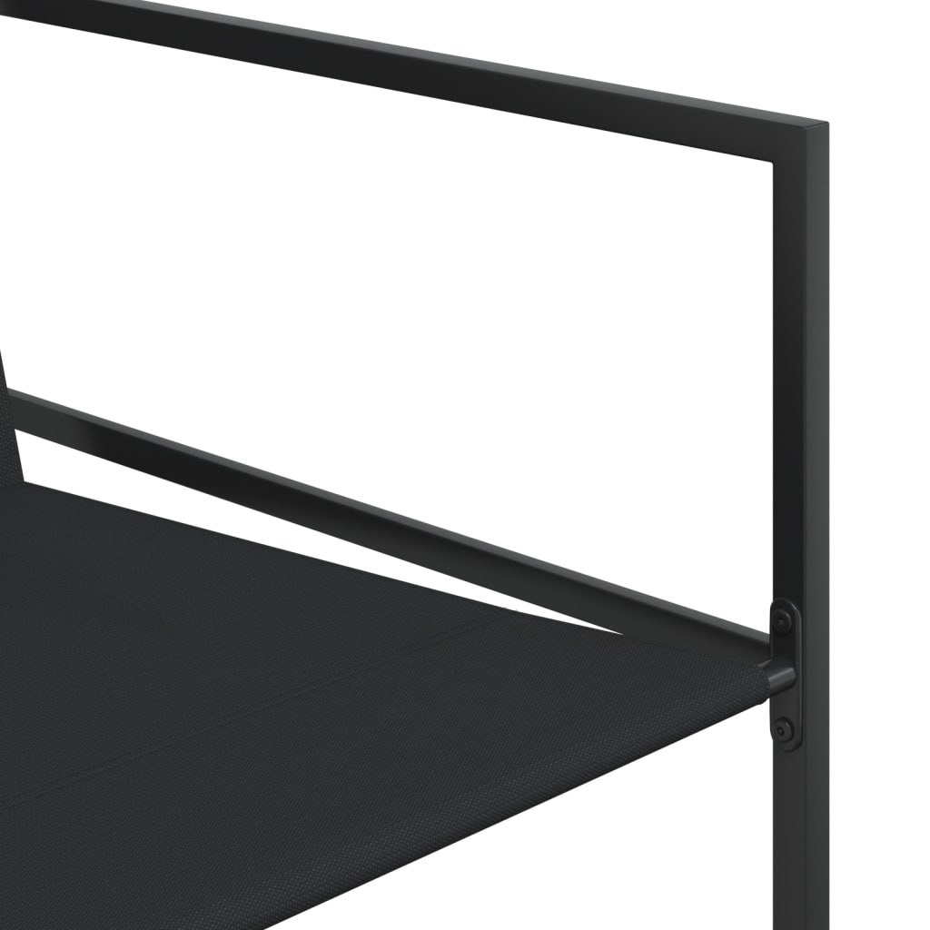 vidaXL Σετ Τραπεζαρίας Κήπου 13 Τεμαχίων Μαύρο από Textilene