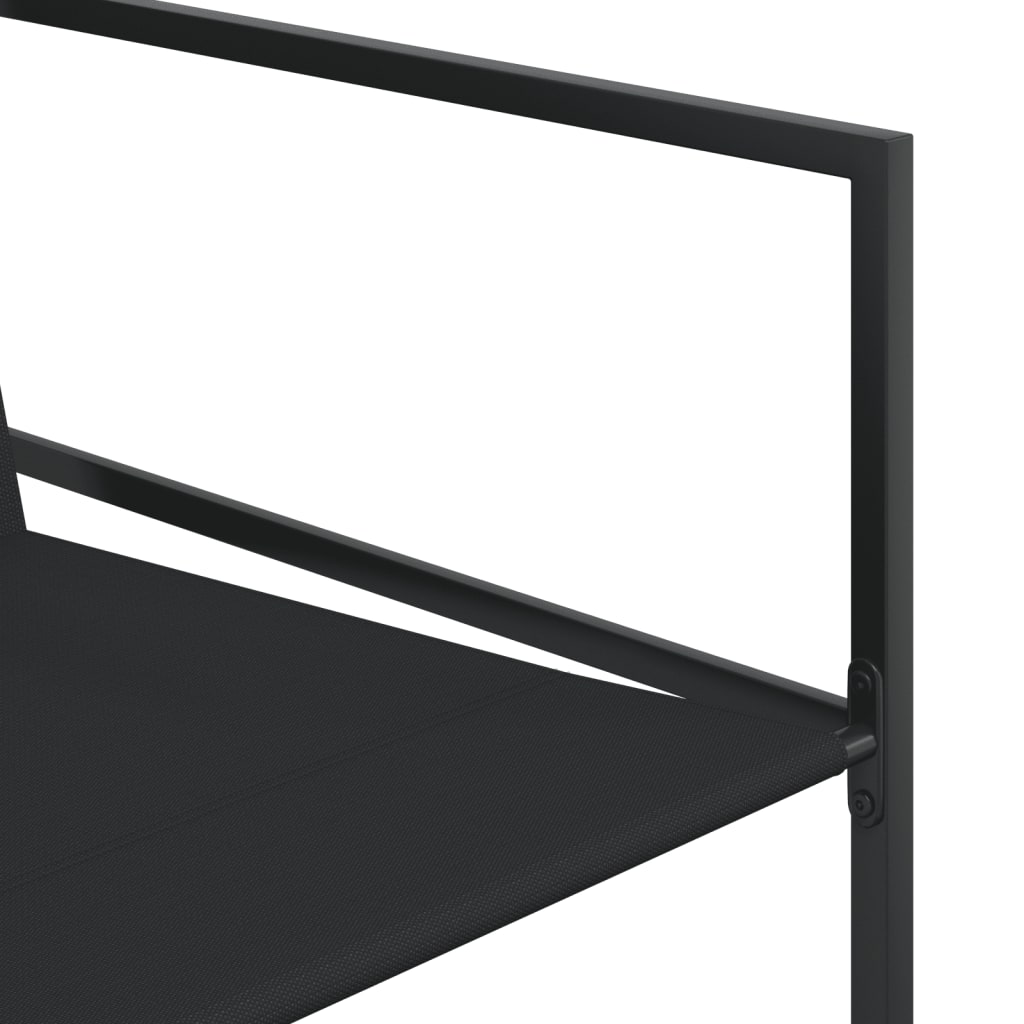 vidaXL Σετ Τραπεζαρίας Κήπου 13 Τεμαχίων Μαύρο από Textilene