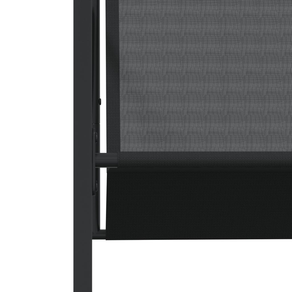 vidaXL Σετ Τραπεζαρίας Κήπου 13 Τεμαχίων Μαύρο από Textilene