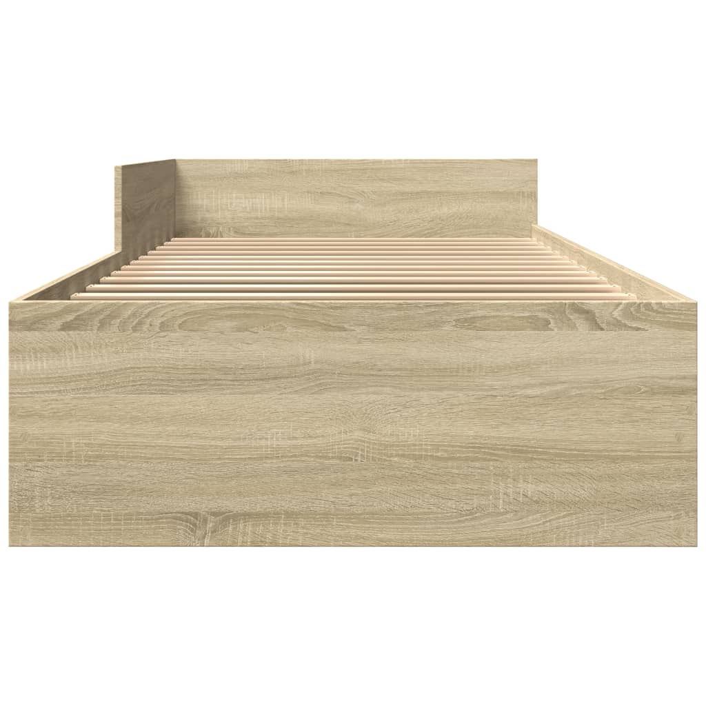 vidaXL Πλαίσιο Κρεβατιού Χωρ. Στρώμα Sonoma Δρυς 100x200εκ Επ. Ξύλο