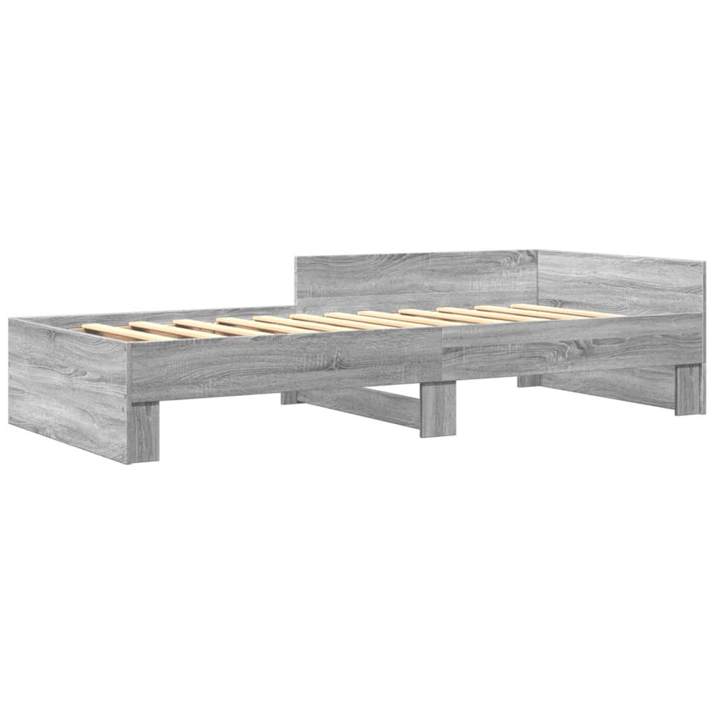 vidaXL Πλαίσιο Κρεβατιού Γκρι Sonoma 90x200 εκ. Επεξεργασμένο Ξύλο