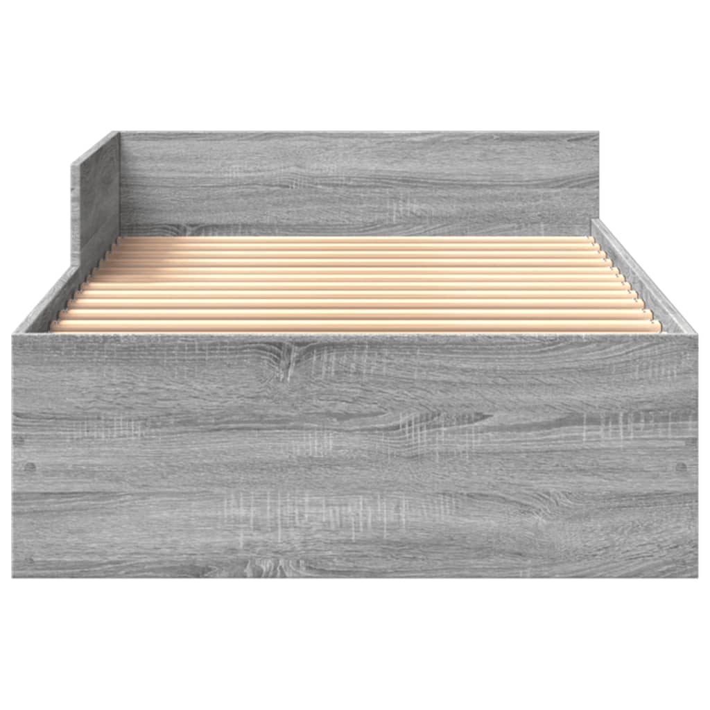 vidaXL Πλαίσιο Κρεβατιού Γκρι Sonoma 90x200 εκ. Επεξεργασμένο Ξύλο