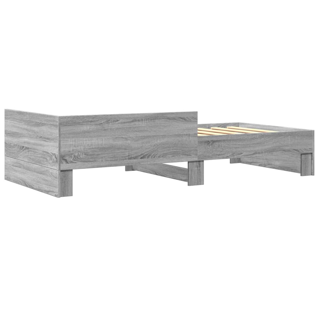 vidaXL Πλαίσιο Κρεβατιού Γκρι Sonoma 90x200 εκ. Επεξεργασμένο Ξύλο