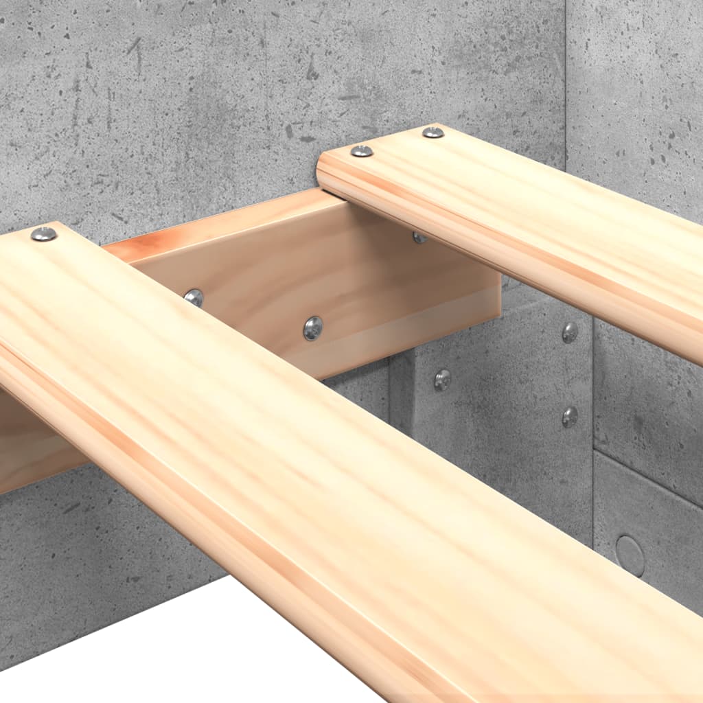 vidaXL Πλαίσιο Κρεβατιού Γκρι Σκυροδέματος 90 x 190 εκ. Επεξεργ. Ξύλο