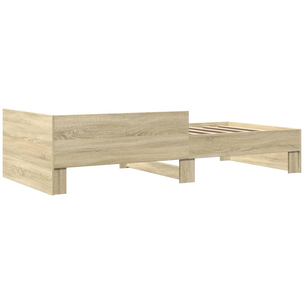 vidaXL Πλαίσιο Κρεβατιού Χωρ. Στρώμα Sonoma Δρυς 75x190εκ Επεξ. Ξύλο