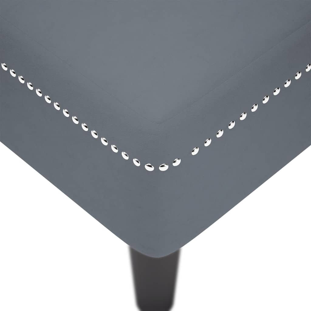 vidaXL Ανάκλιντρο Σκούρο Γκρι Υφασμάτινο με Μαξιλάρι και Βελούδινο