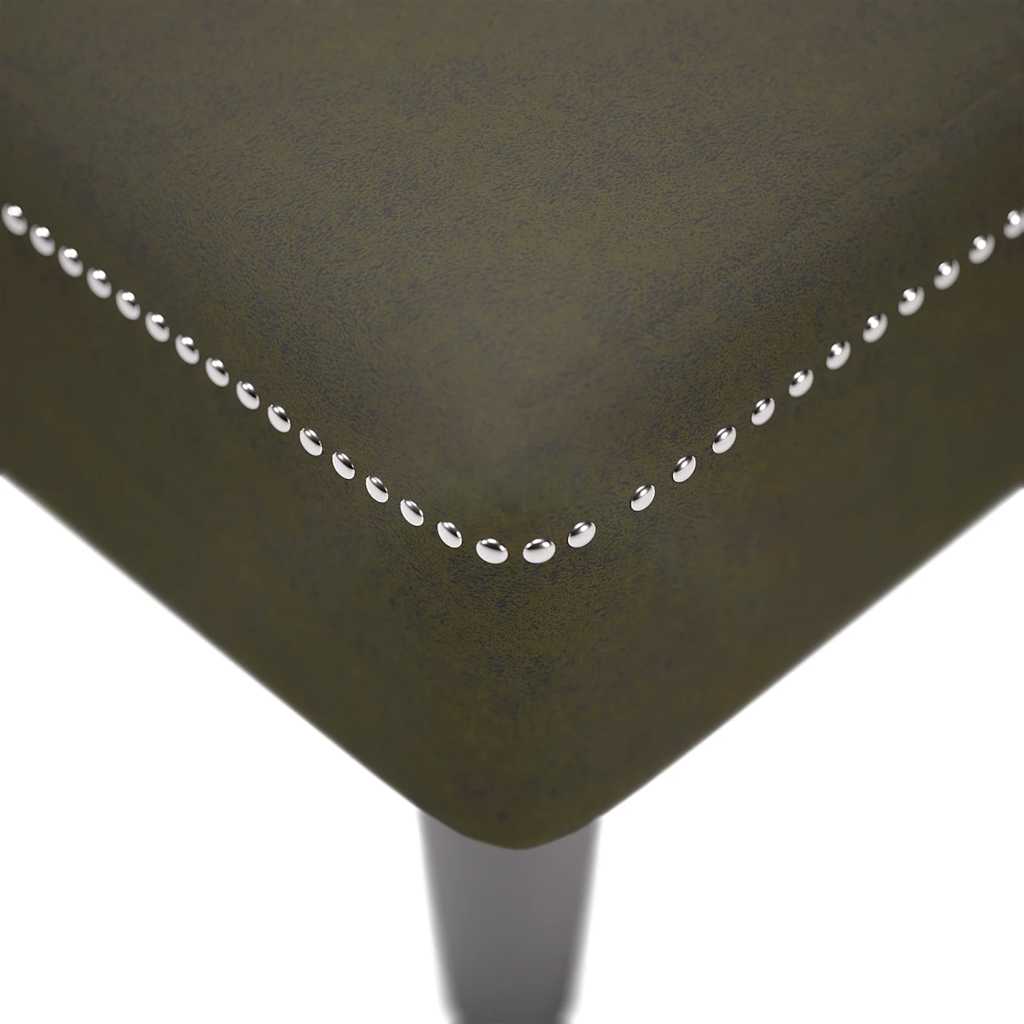 vidaXL Ανάκλιντρο Σκούρο Πράσινη Υφασμάτινο Μαξιλάρι Συνθετικό Δέρμα