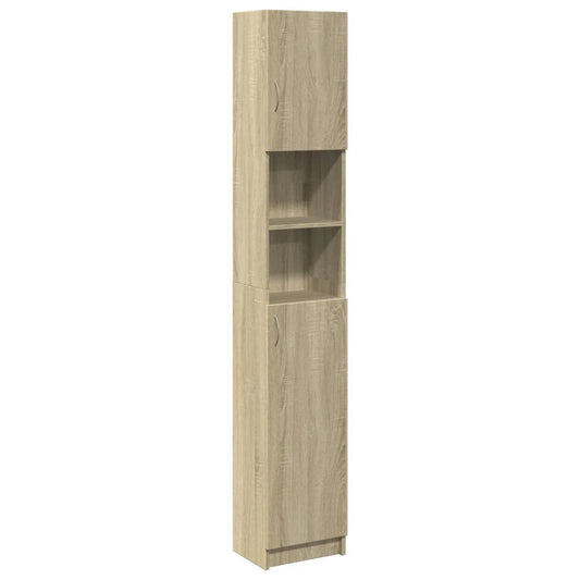 vidaXL Στήλη Μπάνιου Sonoma Δρυς 32 x 25,5 x 190εκ. Επεξεργασμένο Ξύλο