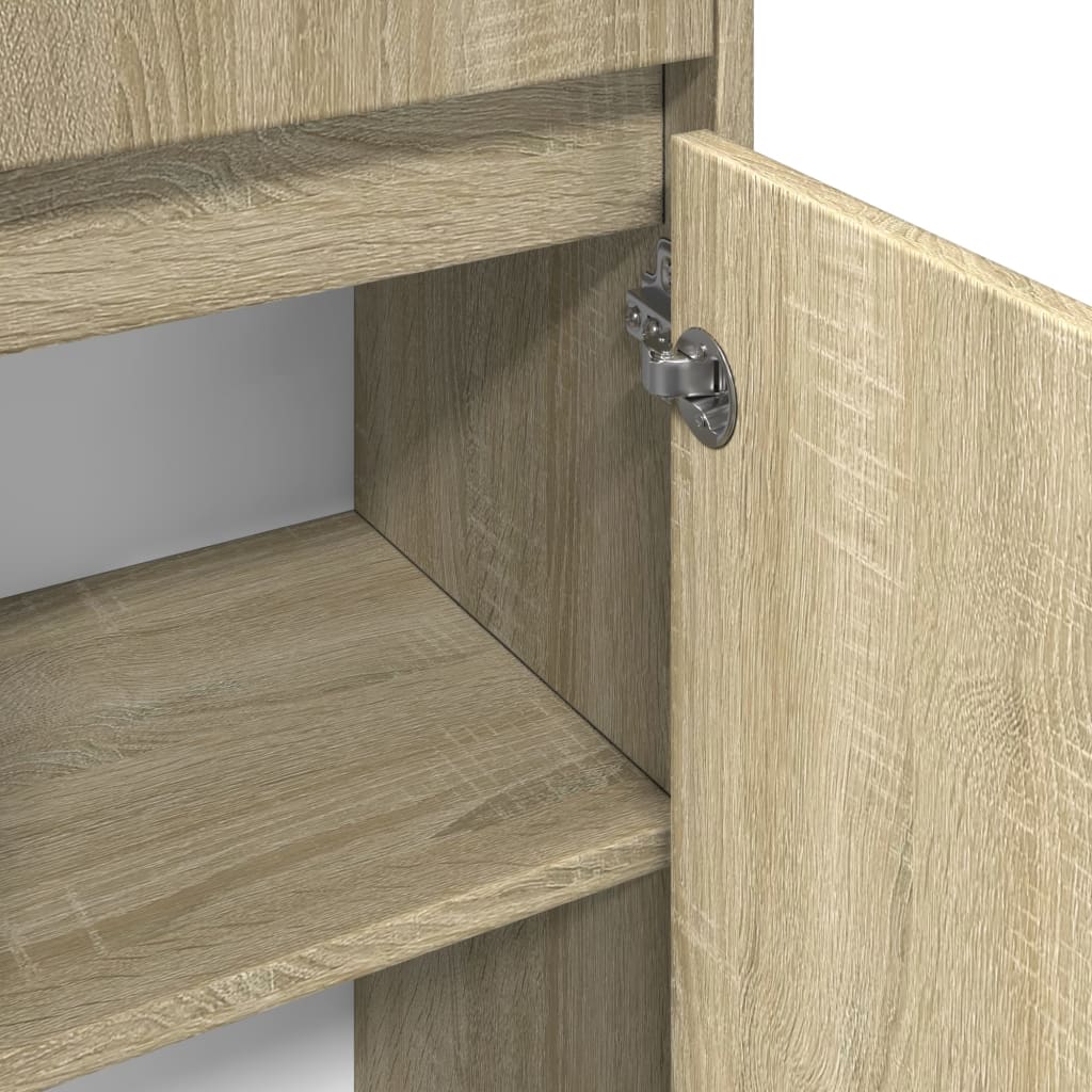 vidaXL Στήλη Μπάνιου Sonoma Δρυς 30 x 30 x 95 εκ. από Ξύλο