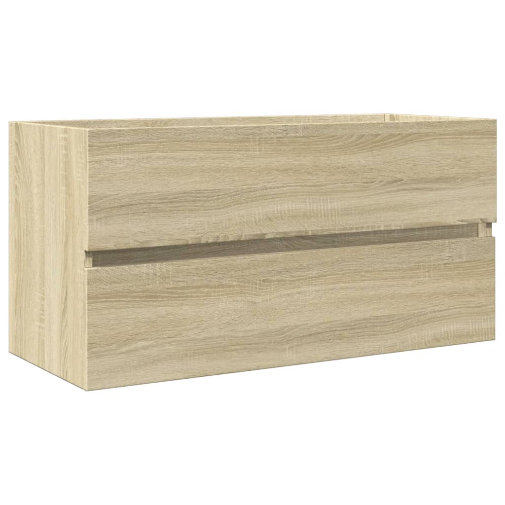 vidaXL Ντουλάπι Νιπτήρα Sonoma Δρυς 90 x 38,5 x 45 εκ. από Επεξ. Ξύλο