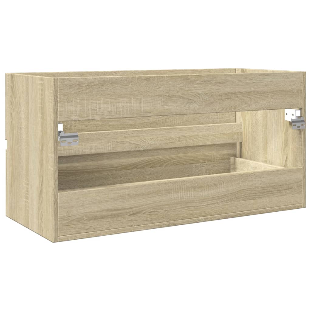 vidaXL Ντουλάπι Νιπτήρα Sonoma Δρυς 90 x 38,5 x 45 εκ. από Επεξ. Ξύλο