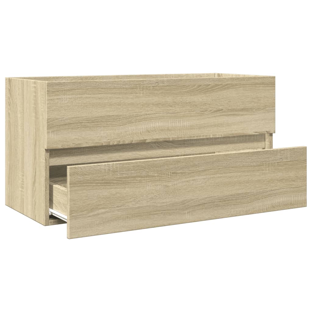 vidaXL Ντουλάπι Νιπτήρα Sonoma Δρυς 90 x 38,5 x 45 εκ. από Επεξ. Ξύλο