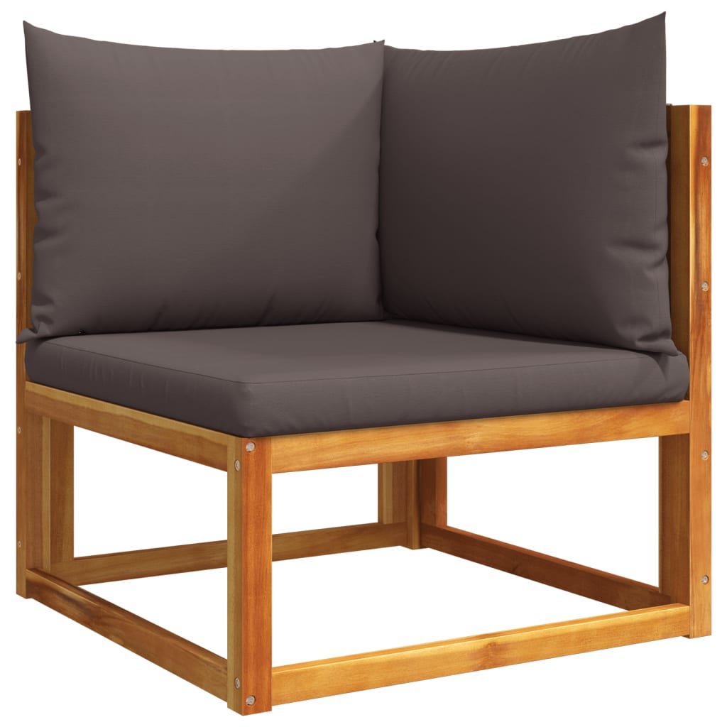 vidaXL Σετ Καναπέδων Κήπου 11 Τεμαχίων με Μαξιλάρια από Ξύλο Ακακίας και Σχοινί