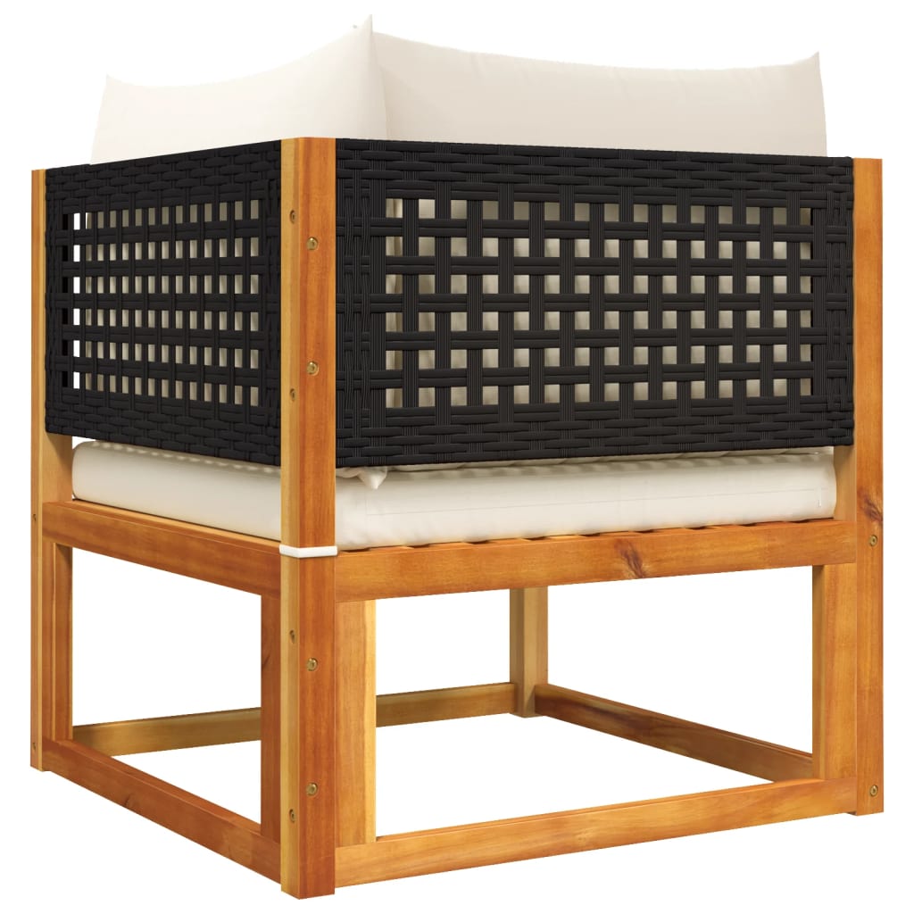 vidaXL Σετ Καναπέδων Κήπου 5 Τεμαχίων με Μαξιλάρια από Ξύλο Ακακίας και Ρατάν