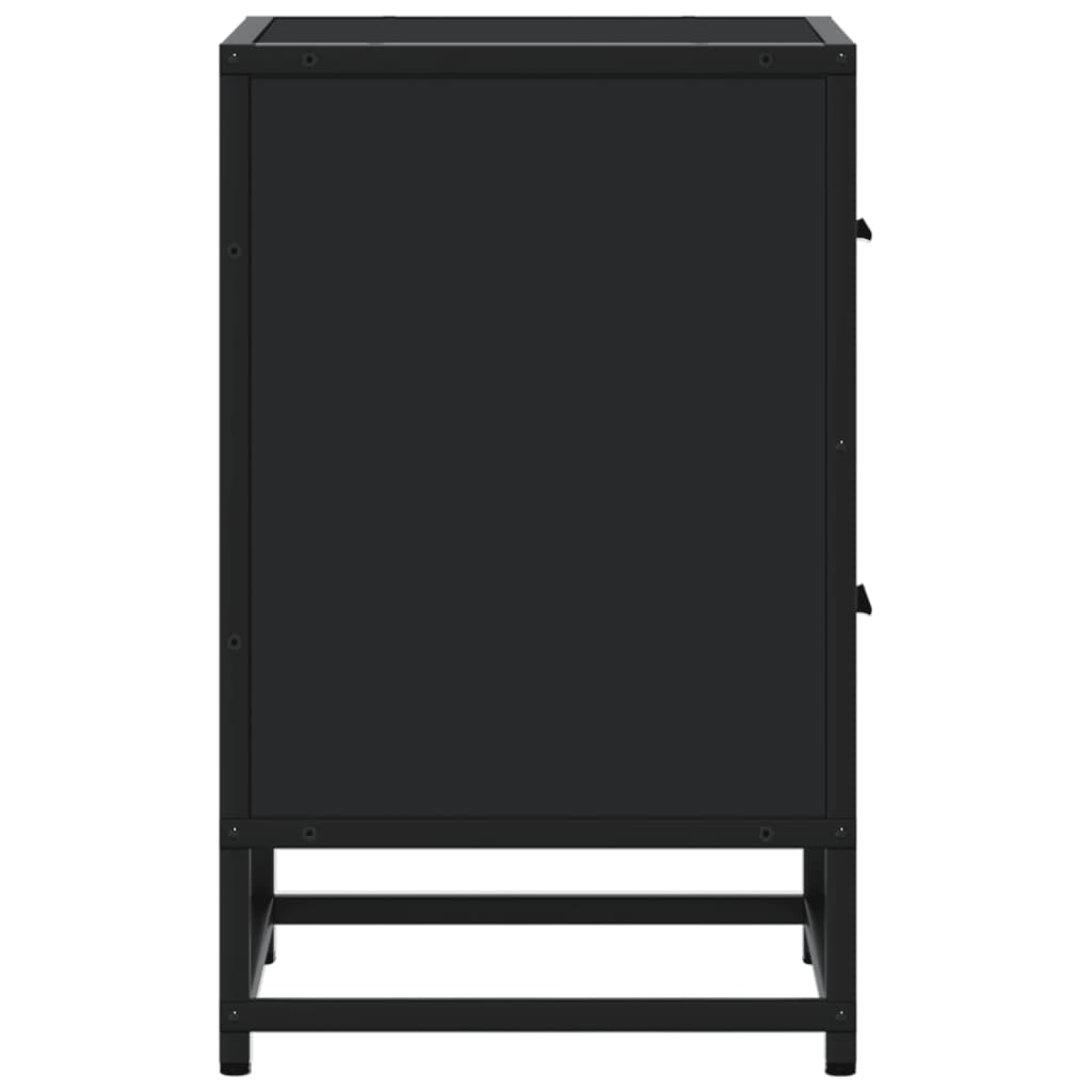 vidaXL Κομοδίνα 2 τεμ. Μαύρα 40x31x50 εκ. από Επεξεργασμένο Ξύλο