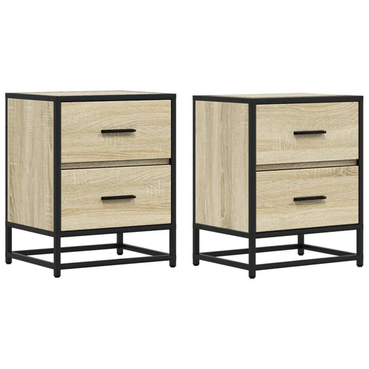 vidaXL Κομοδίνα 2 τεμ. Sonoma Δρυς 40x31x50 εκ. από Επεξεργασμένο Ξύλο
