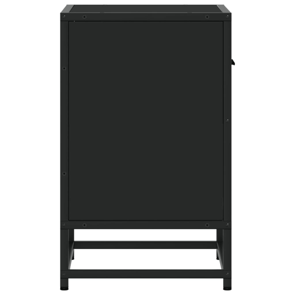 vidaXL Κομοδίνα 2 τεμ. Μαύρα 40x31x50 εκ. από Επεξεργασμένο Ξύλο