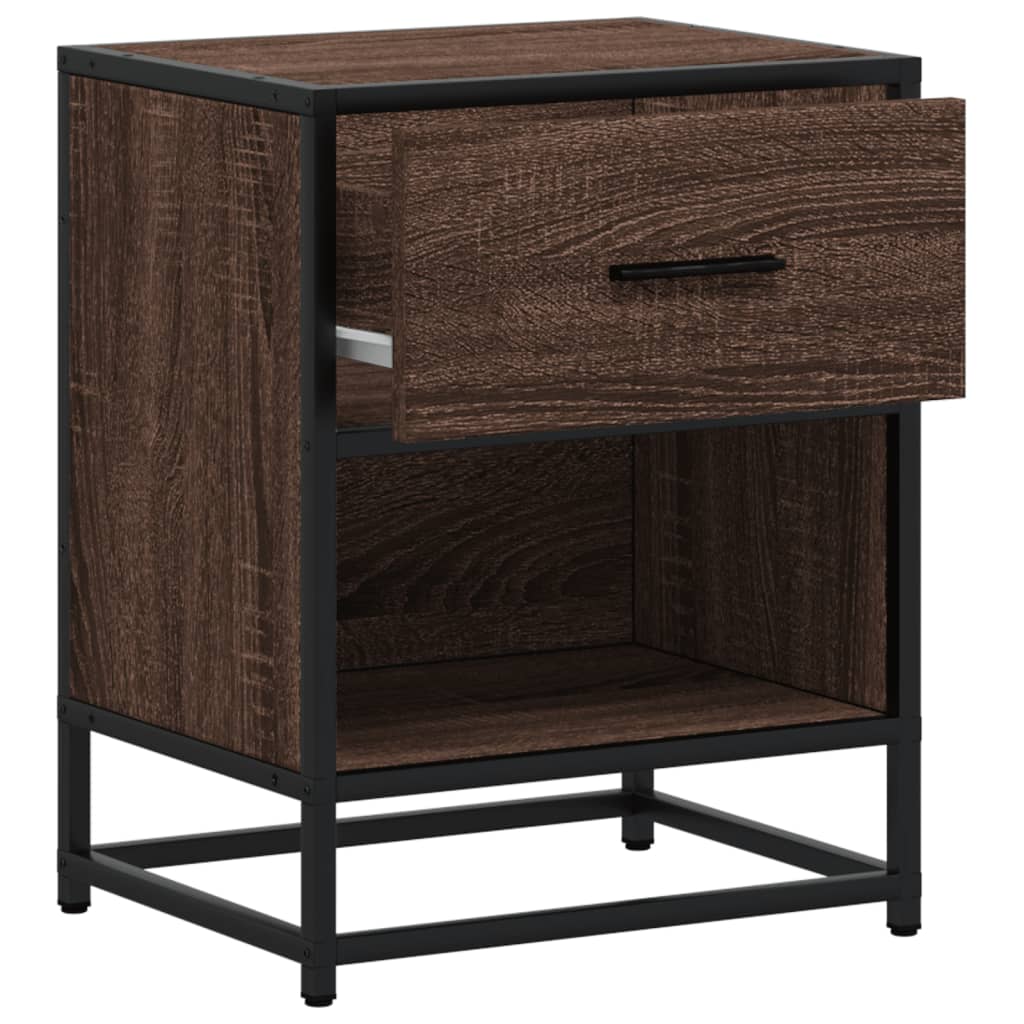 vidaXL Κομοδίνα 2 τεμ. Καφέ Δρυς 40x31x50 εκ. από Επεξεργασμένο Ξύλο