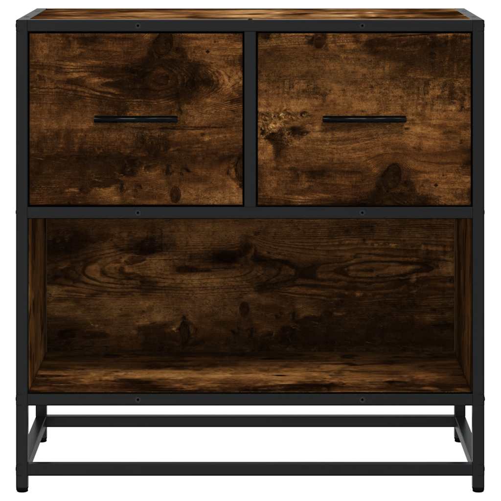 vidaXL Κομοδίνο καπνιστή βελανιδιά 60x31x60 cm