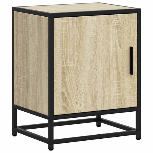 vidaXL Κομοδίνο Sonoma Oak Κατασκευασμένο ξύλο και μέταλλο