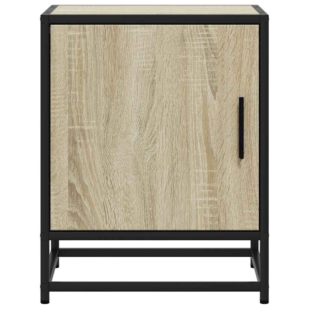 vidaXL Κομοδίνο Sonoma Oak Κατασκευασμένο ξύλο και μέταλλο