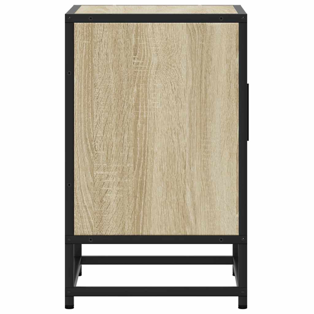 vidaXL Κομοδίνο Sonoma Oak Κατασκευασμένο ξύλο και μέταλλο