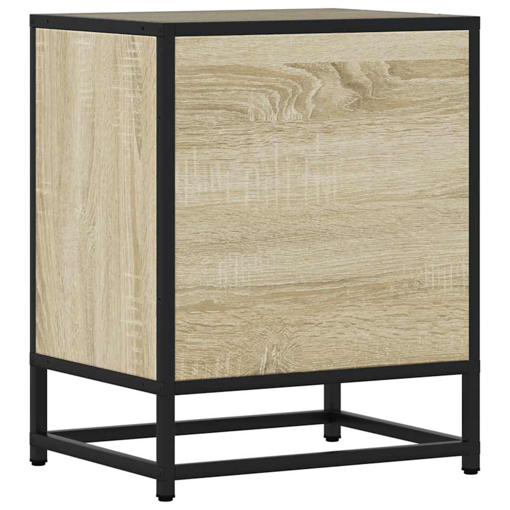 vidaXL Κομοδίνο Sonoma Oak Κατασκευασμένο ξύλο και μέταλλο