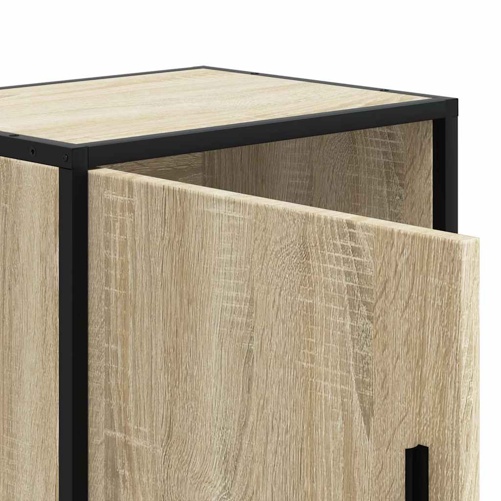 vidaXL Κομοδίνο Sonoma Oak Κατασκευασμένο ξύλο και μέταλλο