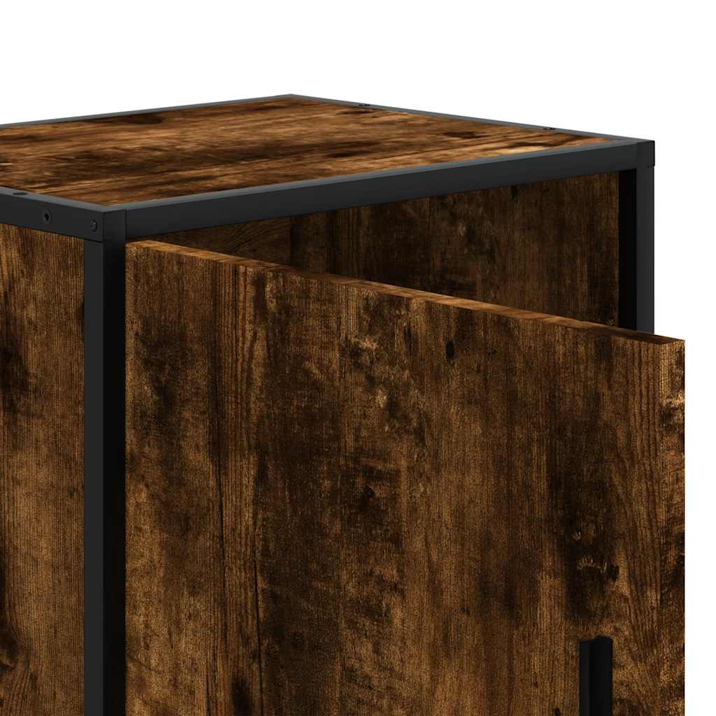 vidaXL Κομοδίνα 2 τεμάχια καπνιστή βελανιδιά 40x31x50 cm