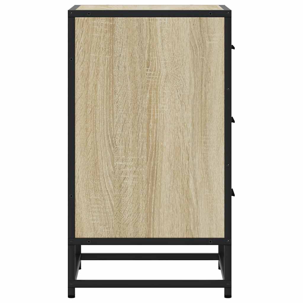 vidaXL Κομοδίνο Sonoma Oak Κατασκευασμένο ξύλο και μέταλλο