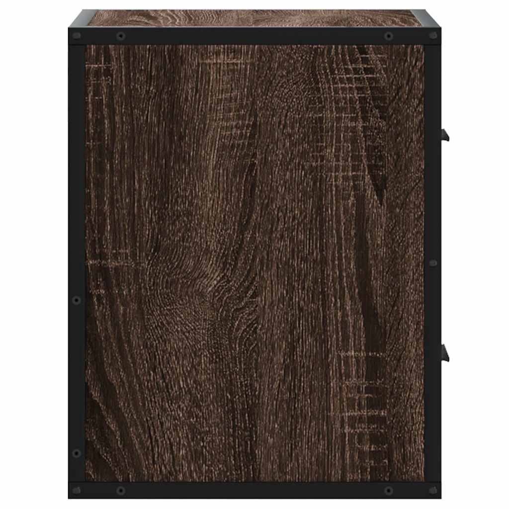 vidaXL Κομοδίνο επίτοιχο ντουλάπι καφέ δρυς 40x31x39,5 cm