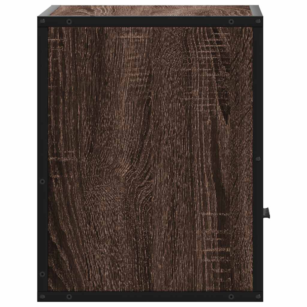 vidaXL Επίτοιχα κομοδίνα 2 τεμάχια καφέ δρυς 40x31x39,5 cm