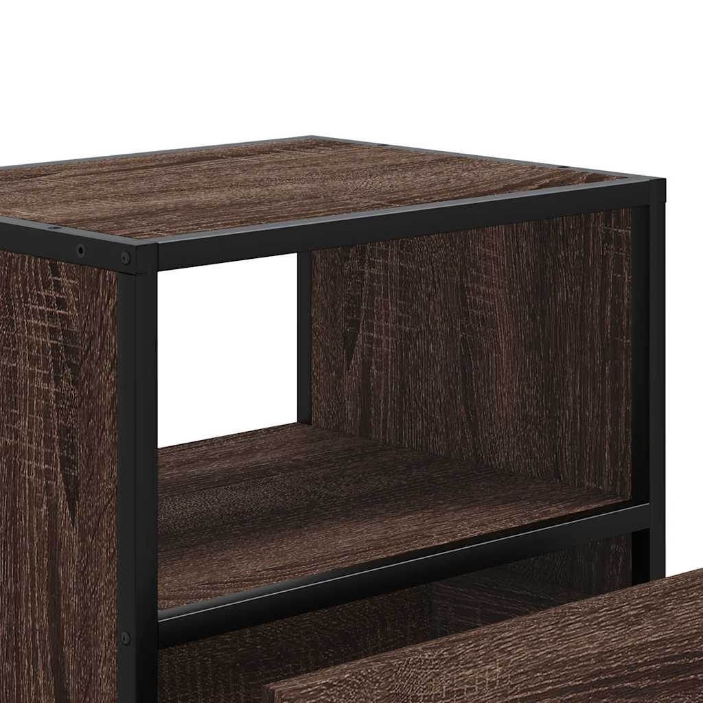 vidaXL Επίτοιχα κομοδίνα 2 τεμάχια καφέ δρυς 40x31x39,5 cm
